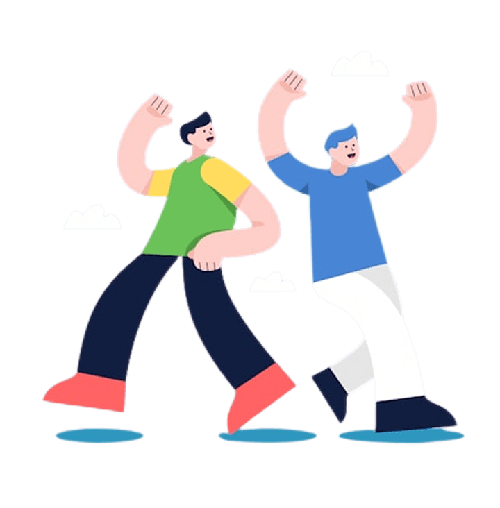 Two people illustration